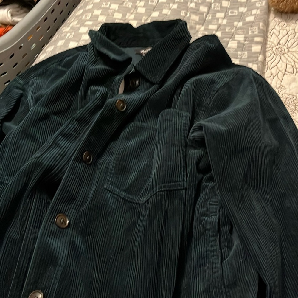 Women’s Large heavyweight Dark Teal corduroy shirt/coat